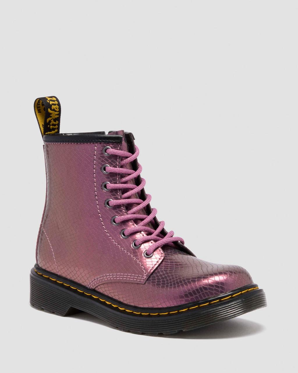 Junior 1460 Iridescent Reptile Emboss Leather Boots
