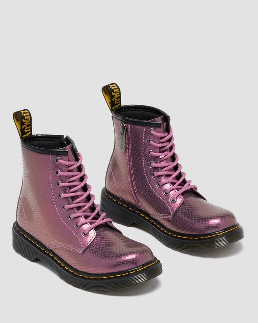 Junior 1460 Iridescent Reptile Emboss Leather Boots