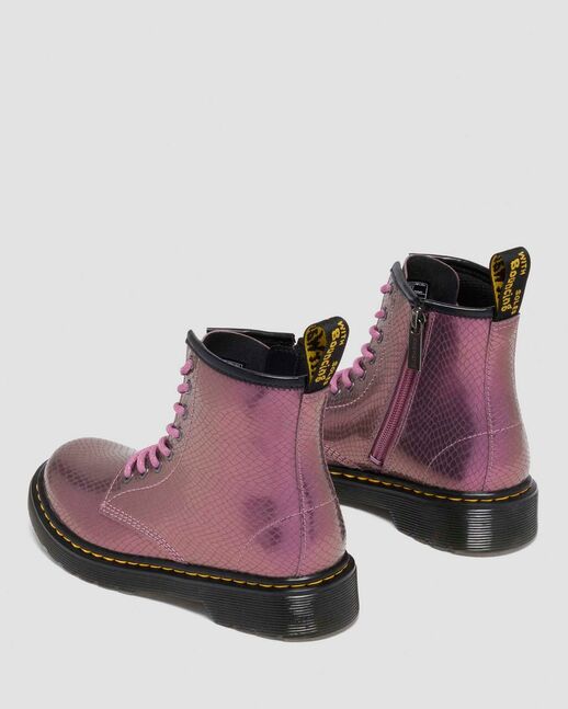 Junior 1460 Iridescent Reptile Emboss Leather Boots