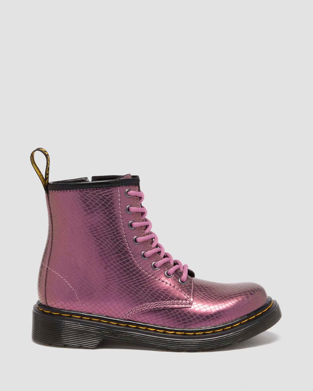 Junior 1460 Iridescent Reptile Emboss Leather Boots