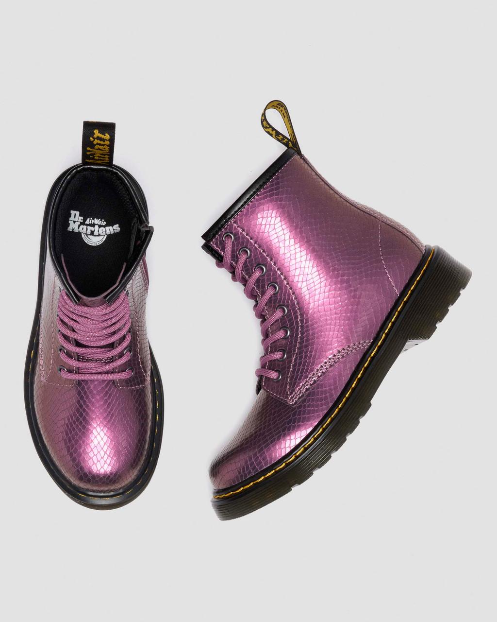 Junior 1460 Iridescent Reptile Emboss Leather Boots