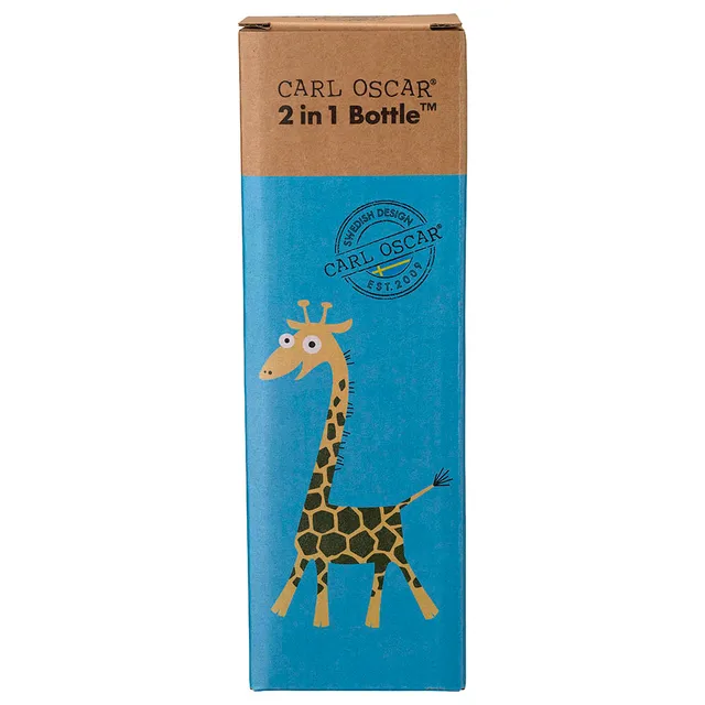 Bottle 2 in 1 - Turquoise-Giraffe