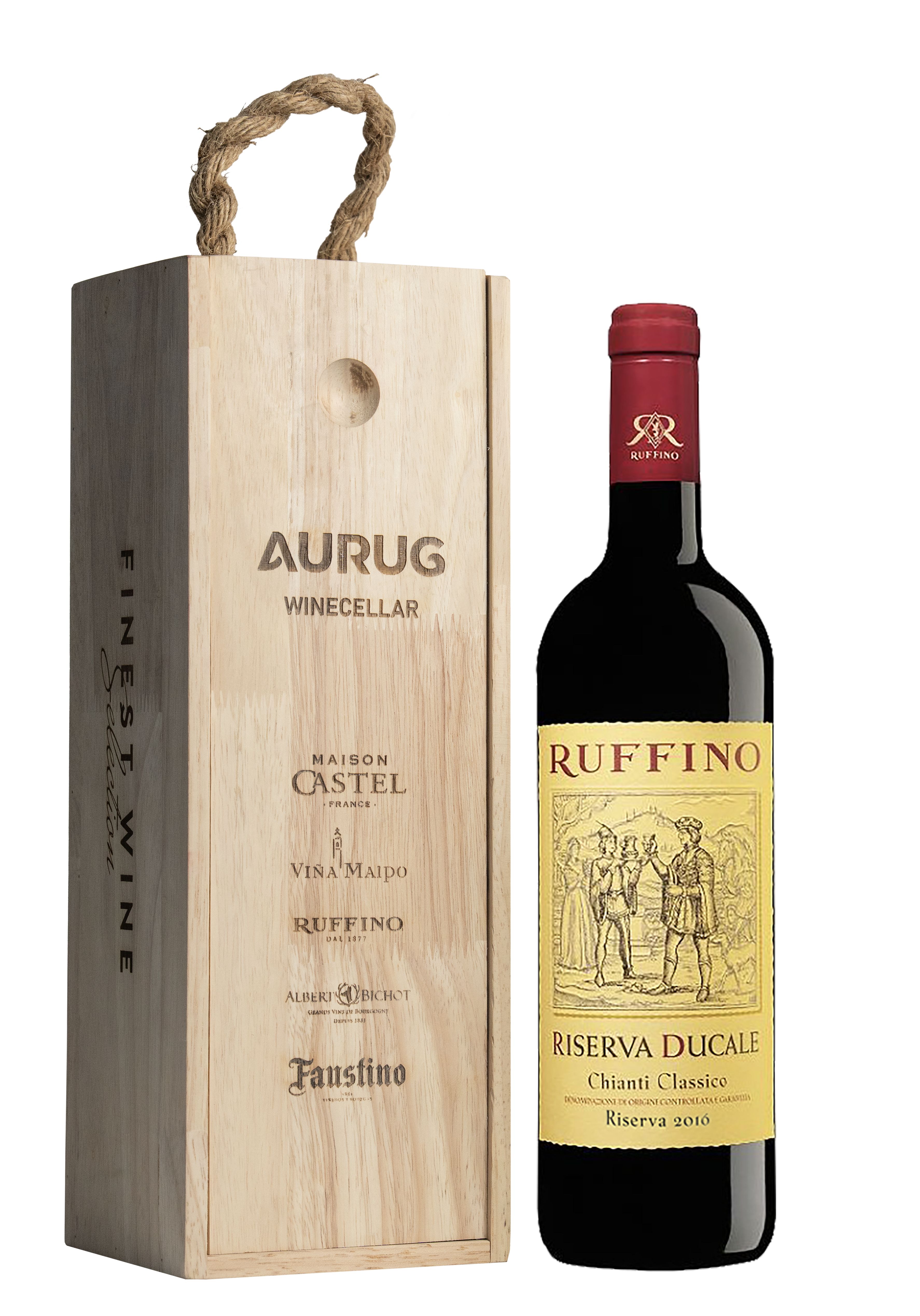 Ruffino Riserva Ducale with wooden box