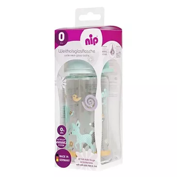 Nip Хүүхдийн шилэн угж 240мл өргөн амсартай 0+сар