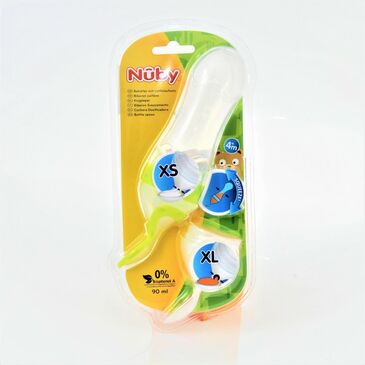 Nuby шахдаг халбага 2 төрлийн хошуутай 4+ сар