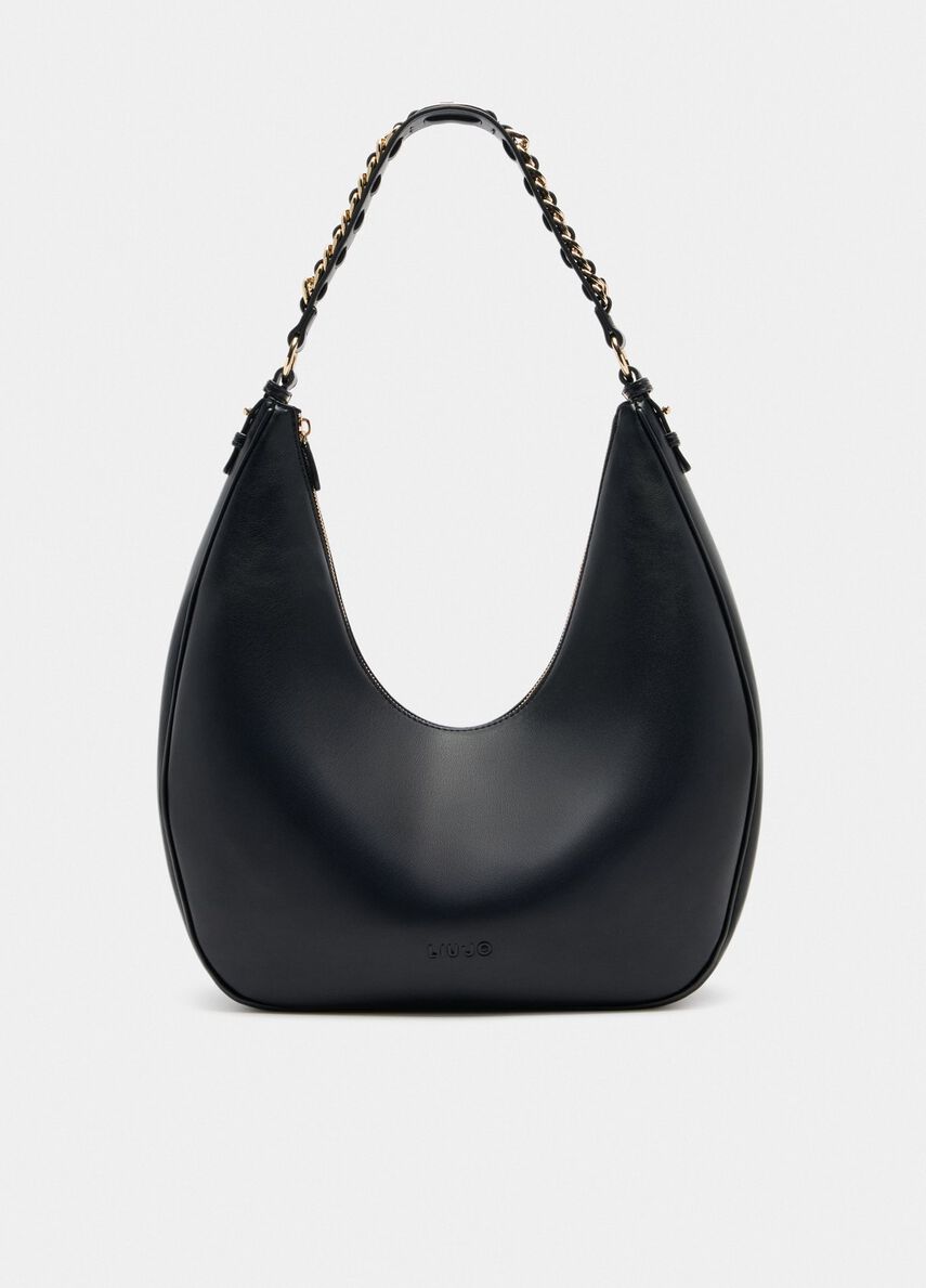 Large hobo bag with chain