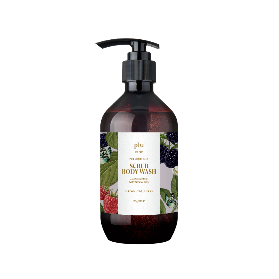 PLU Perfumed Spa Scrub Body Wash Botanical Berry 500g