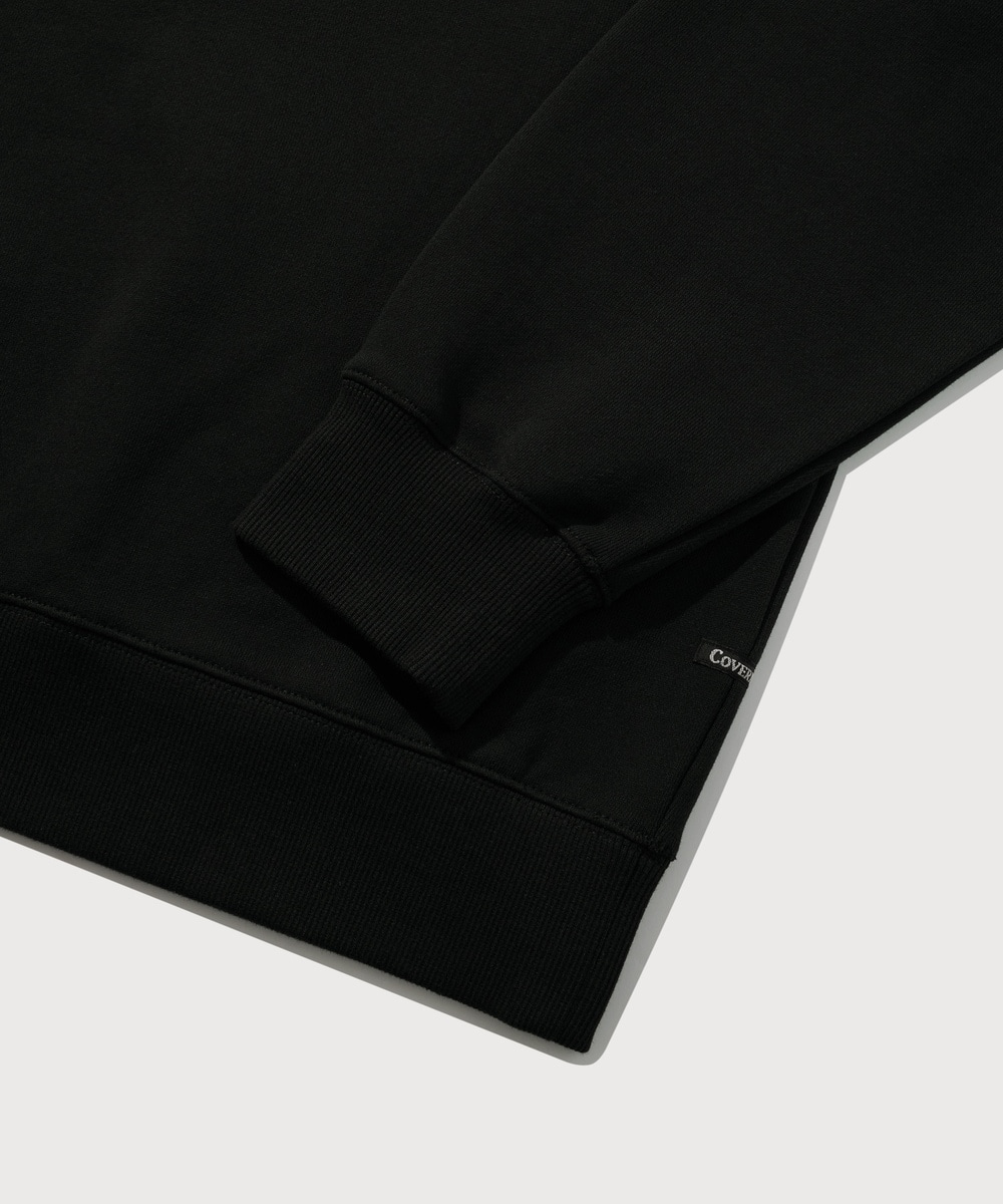 Signature Symbol Collar Half-Zip Up Black