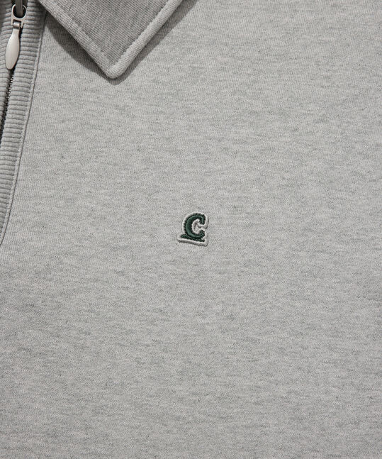 Signature Symbol Collar Half Zip-Up Melange Gray