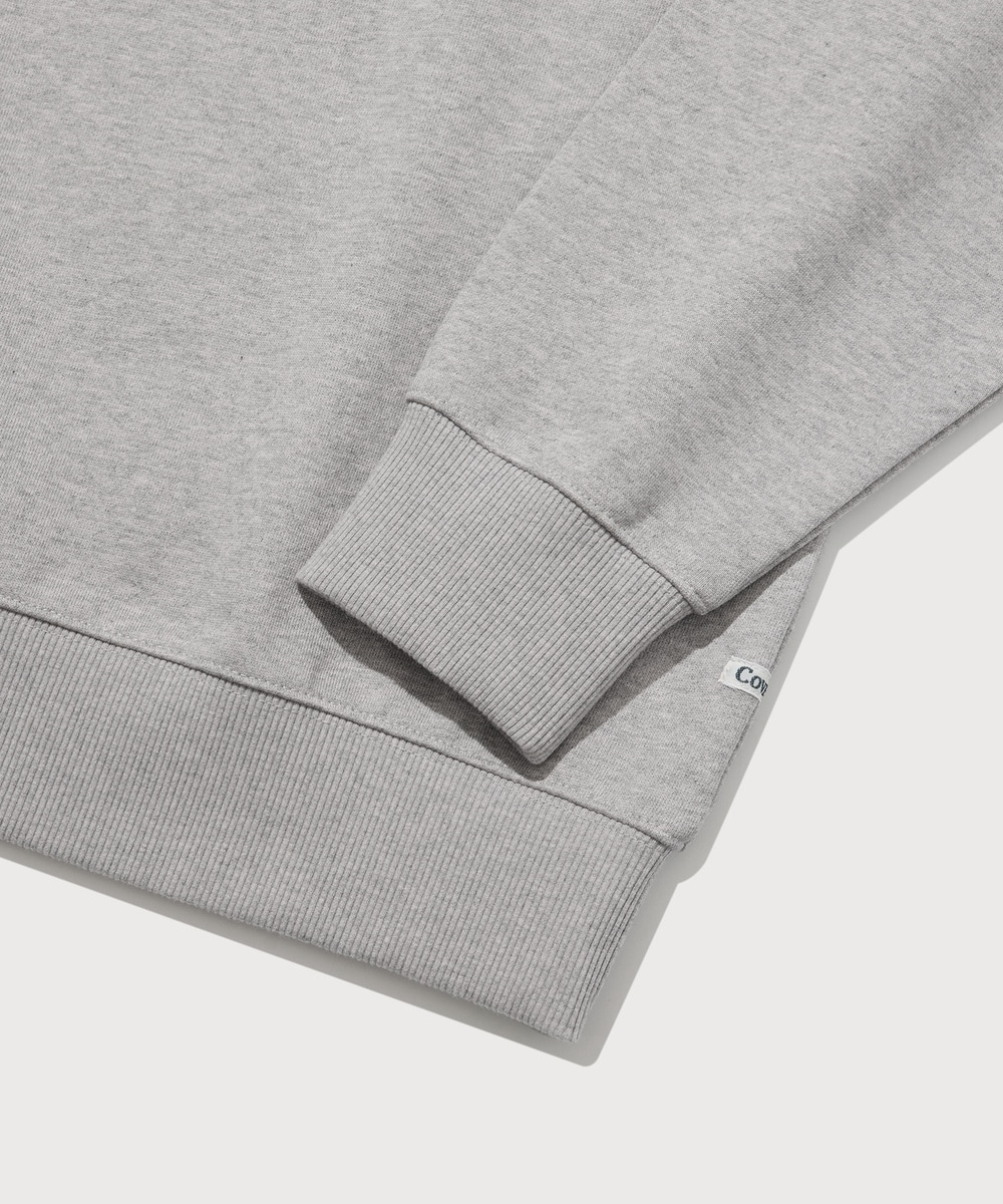 Signature Symbol Collar Half Zip-Up Melange Gray