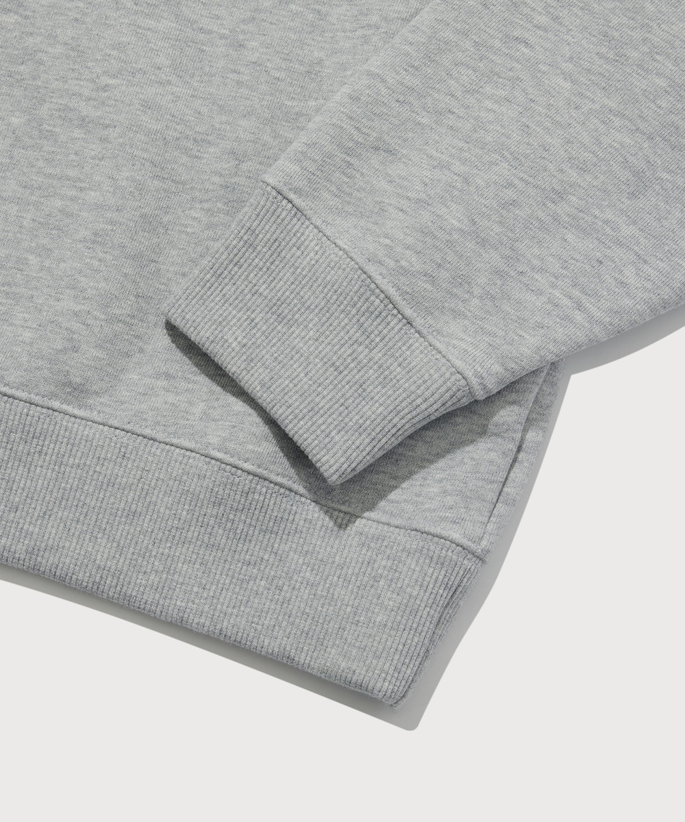 Women's Half Zip-up Melange Gray