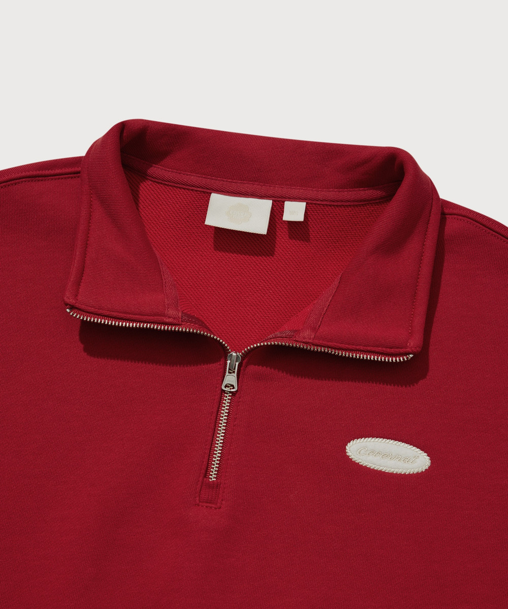 Women's Half Zip-up Red