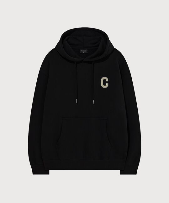 C Logo Hoodie Black
