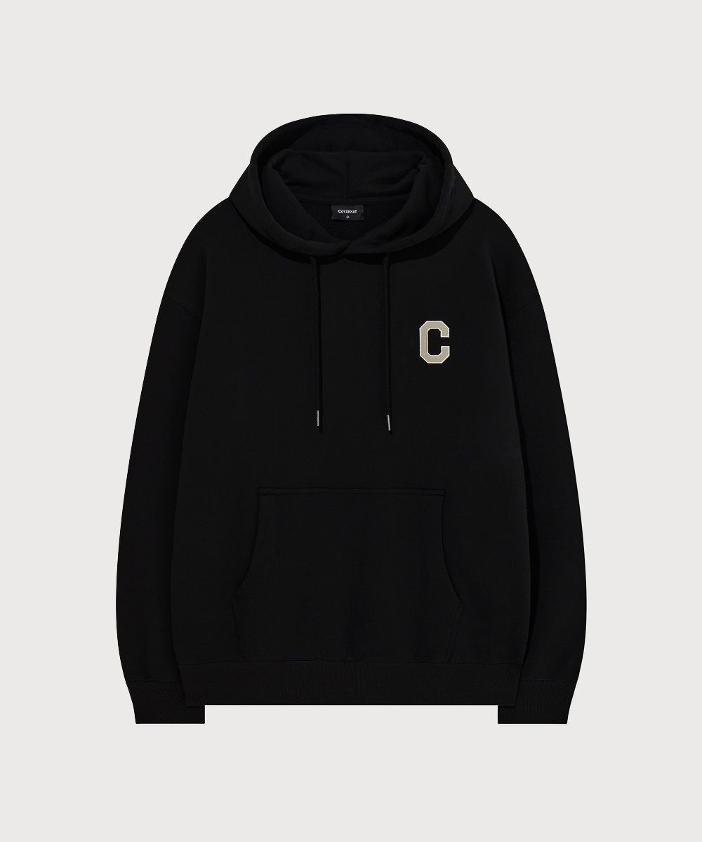 C Logo Hoodie Black