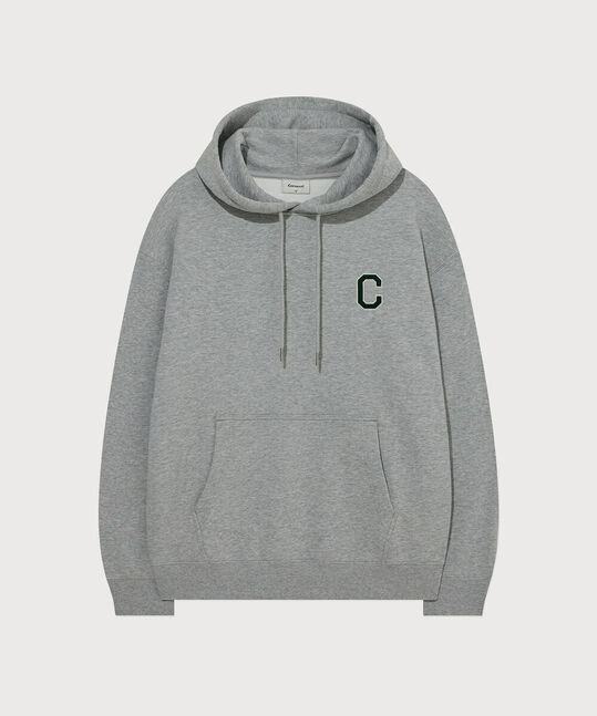 C Logo Hoodie Melange Gray