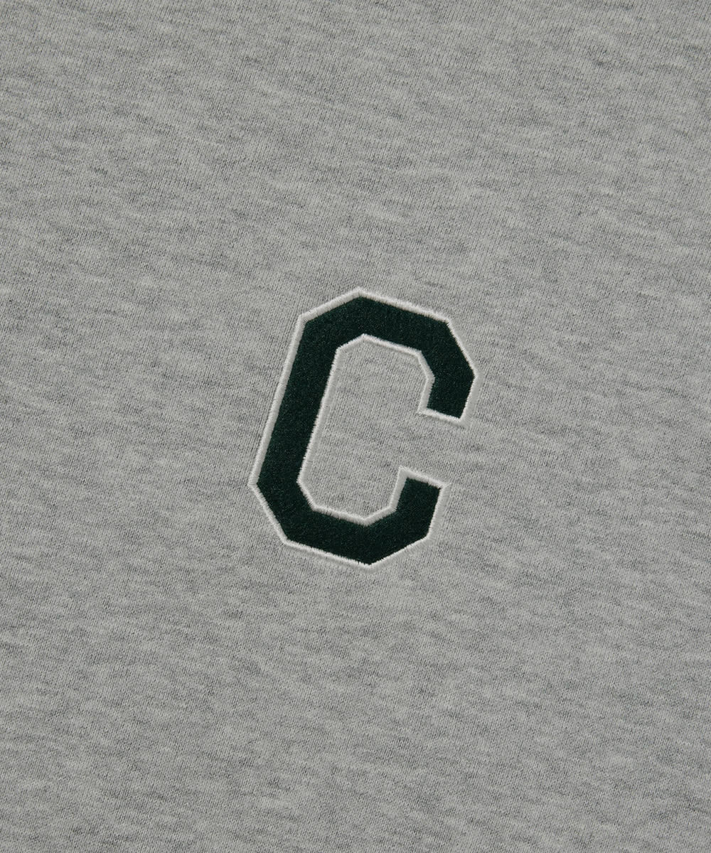 C Logo Hoodie Melange Gray