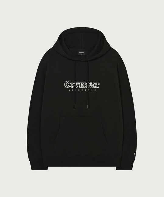 Center Logo Hoodie Black