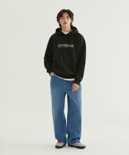 Center Logo Hoodie Black