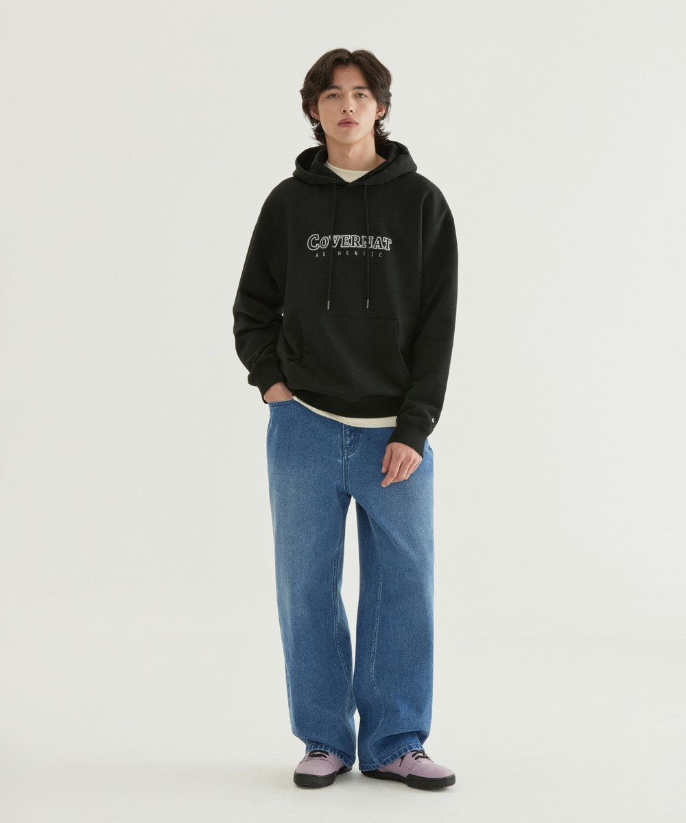 Center Logo Hoodie Black