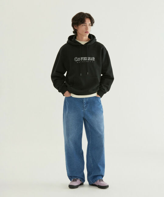 Center Logo Hoodie Black