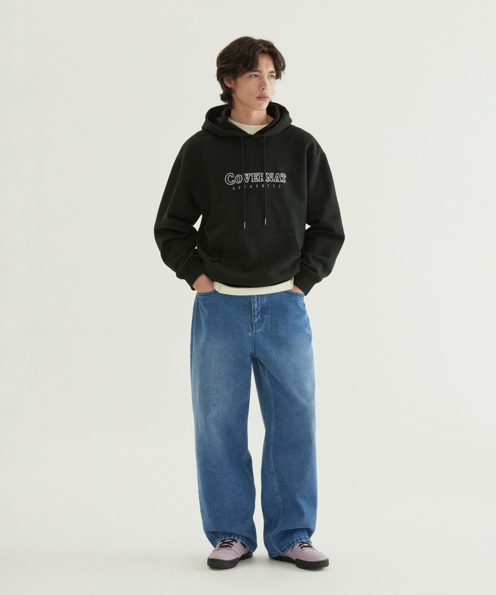 Center Logo Hoodie Black