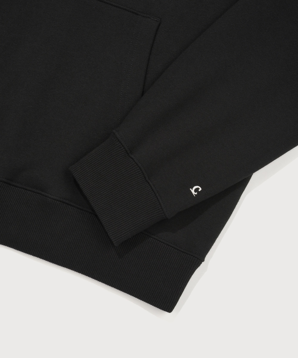 Center Logo Hoodie Black