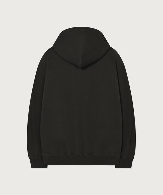 Center Logo Hoodie Charcoal