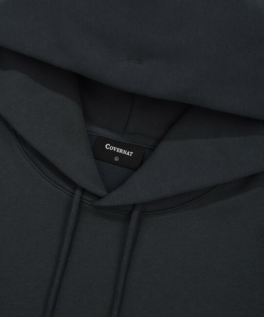 Two-Tone Logo Hoodie Grayish Blue