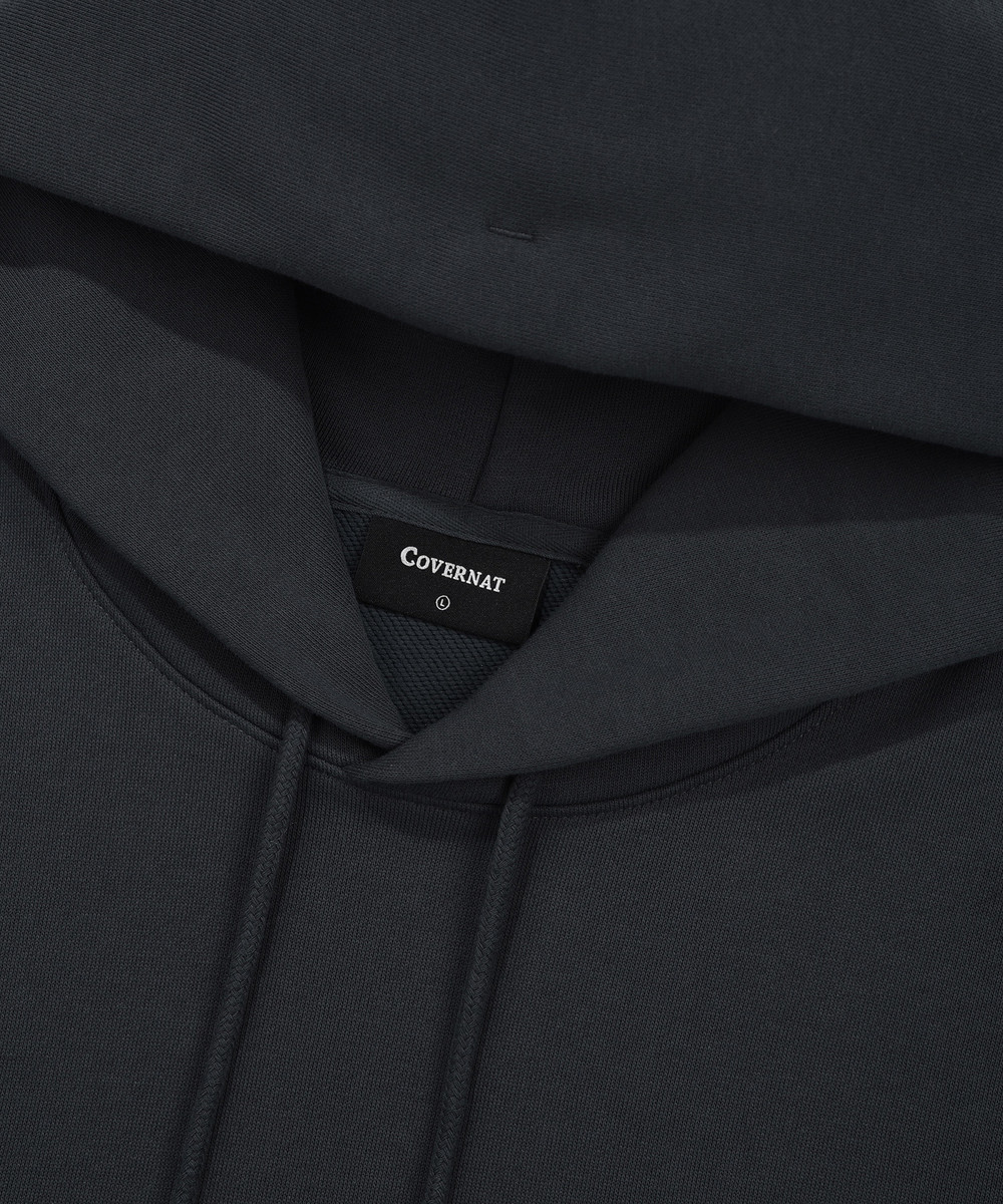 Two-Tone Logo Hoodie Grayish Blue