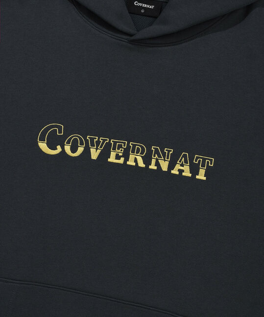 Two-Tone Logo Hoodie Grayish Blue