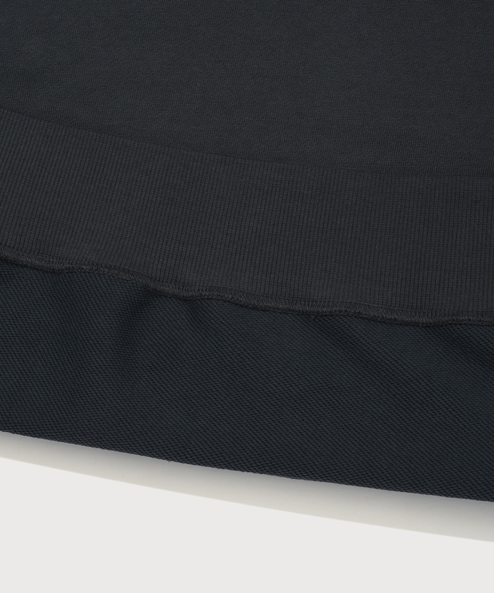 Two-Tone Logo Hoodie Grayish Blue