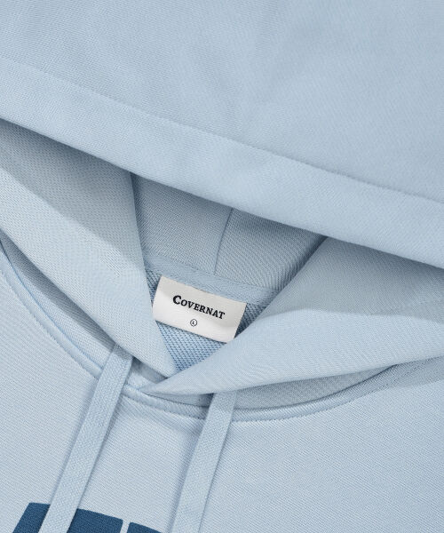 Flag Graphic Hoodie Light Blue