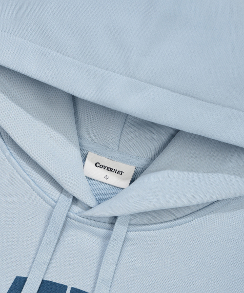 Flag Graphic Hoodie Light Blue