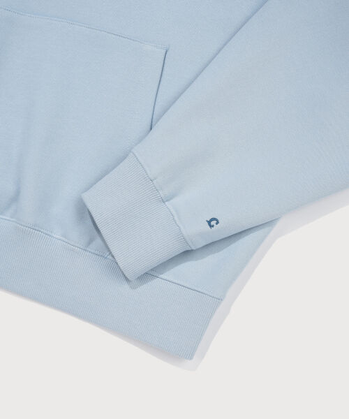 Flag Graphic Hoodie Light Blue