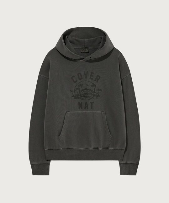 Irish Graphic Pigment Hoodie Charcoal