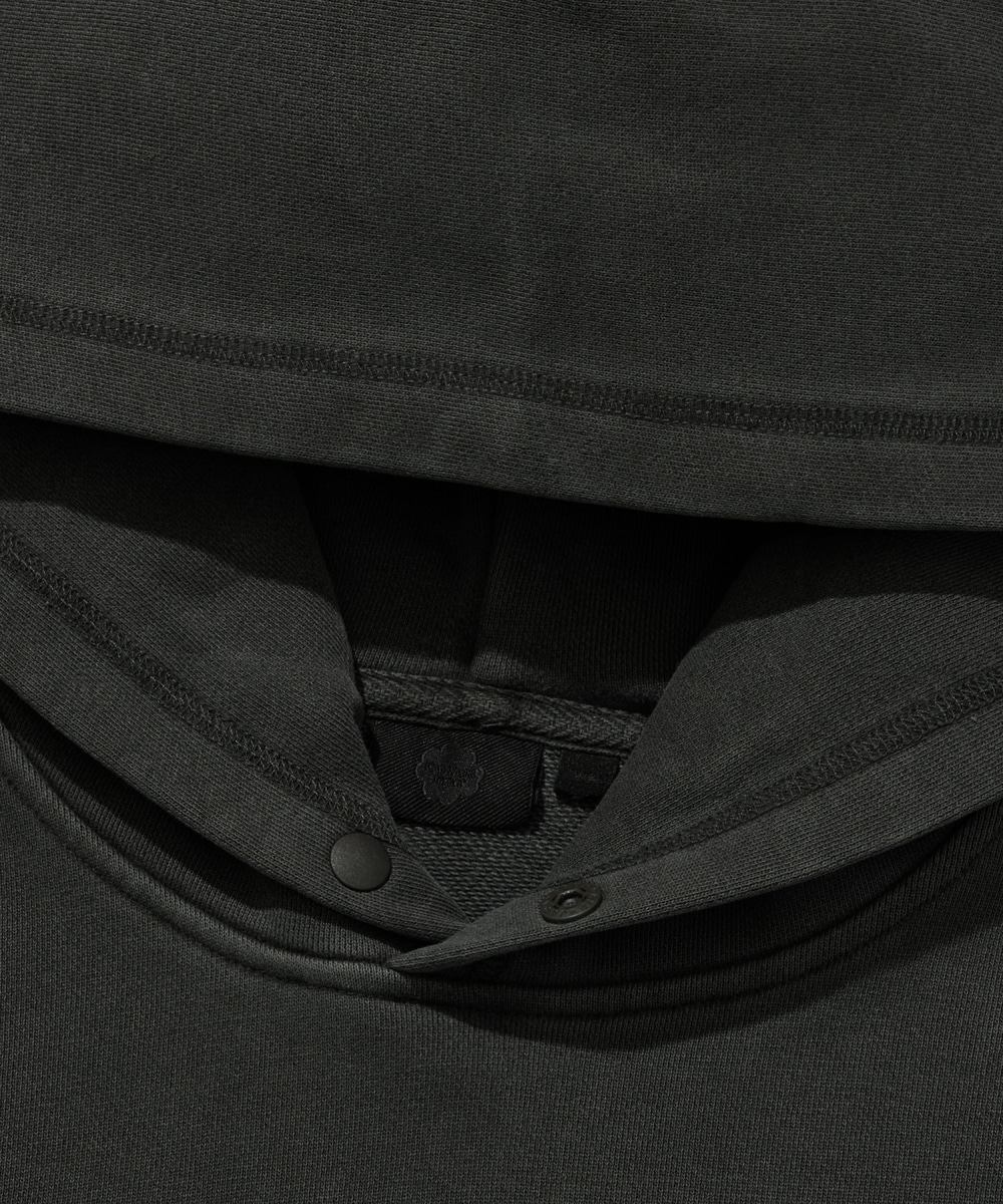 Women's Oversized Pigment Hoodie Charcoal