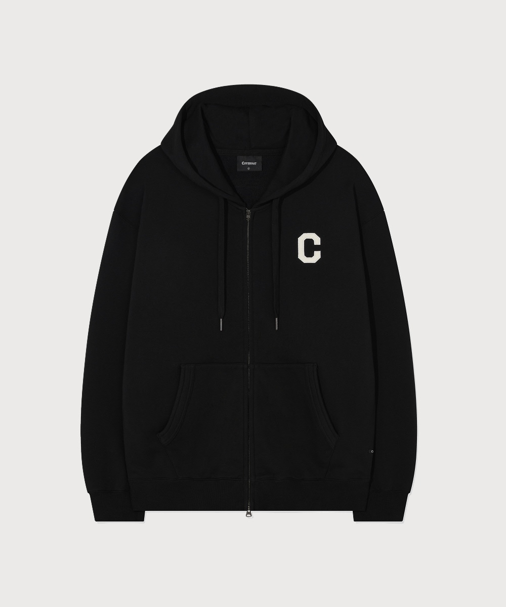 C Logo Hoodie Black