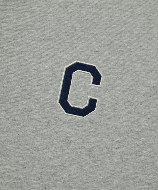 C Logo Hooded Zip-Up Melange Gray