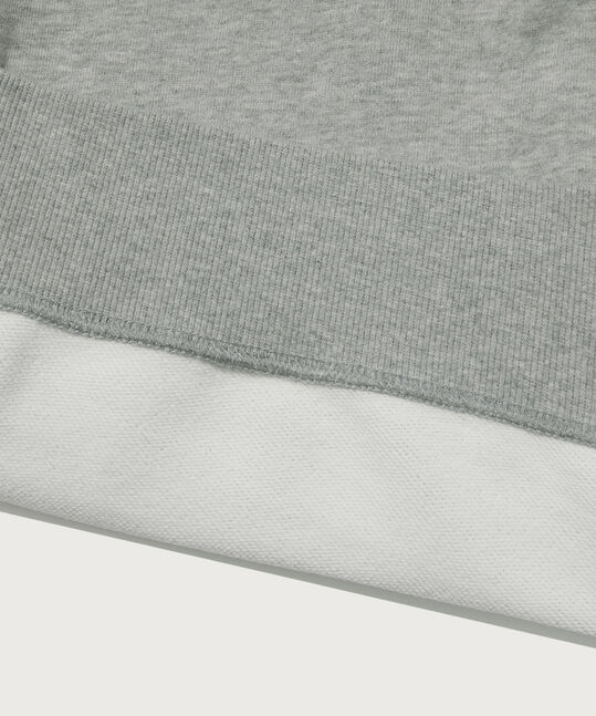 C Logo Hooded Zip-Up Melange Gray