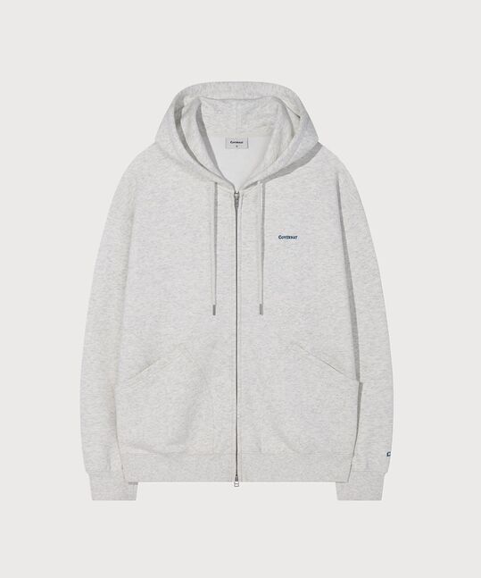 Small Logo Hooded Zip-Up