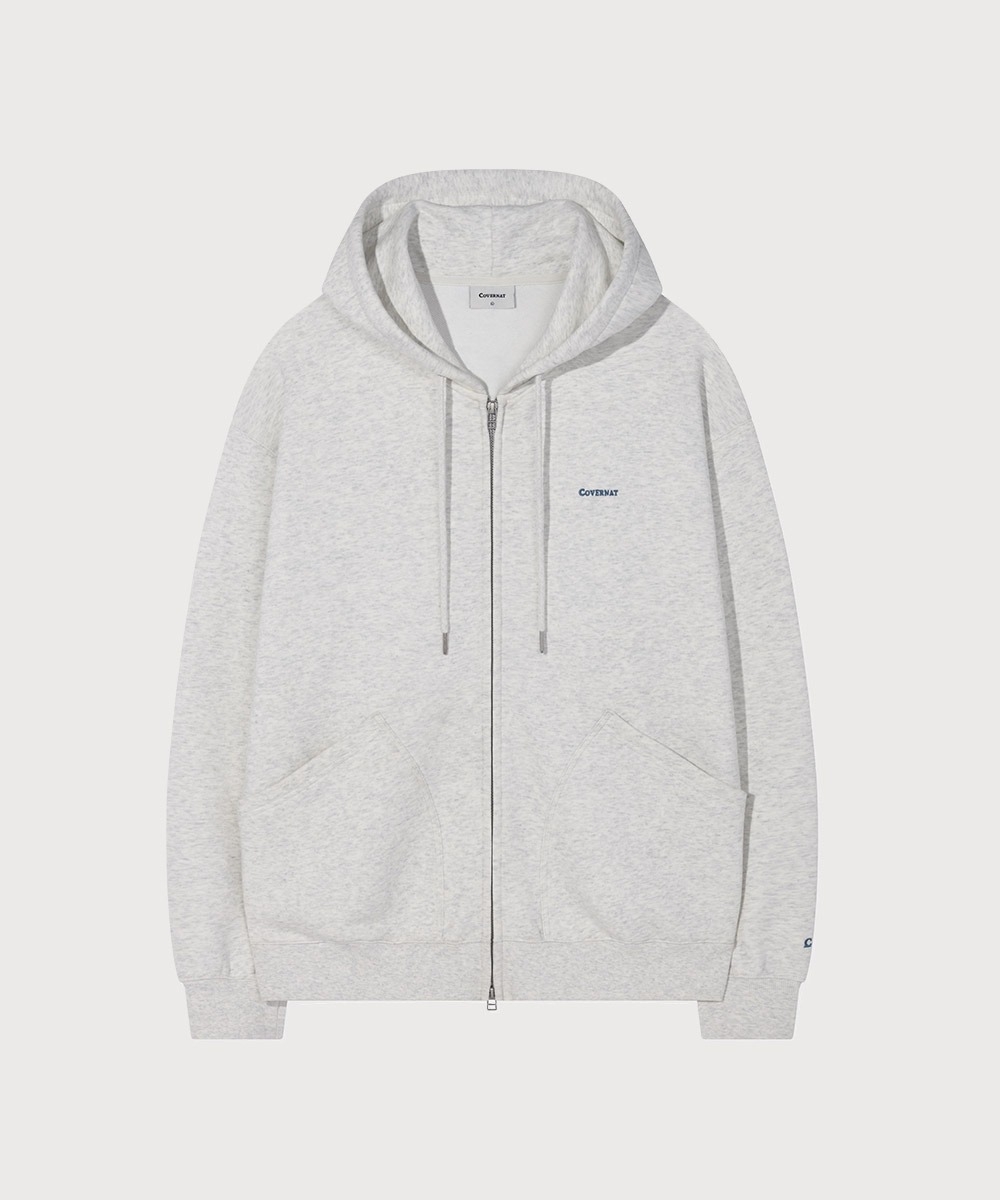 Small Logo Hooded Zip-Up