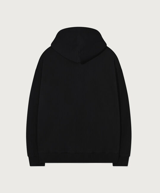 Vintage Hooded Zip-Up Black