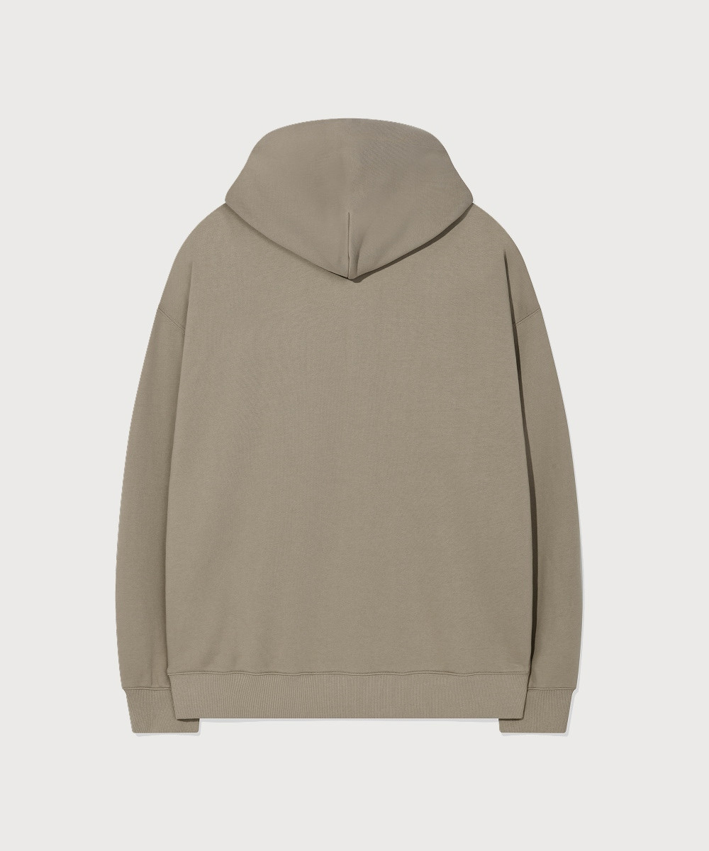 Vintage Hooded Zip-Up Light Khaki