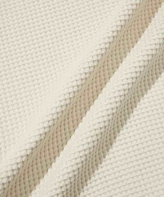 Small Logo Waffle Hoodie Beige