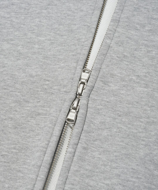 Women's C Logo Hooded Zip-Up Melange Gray