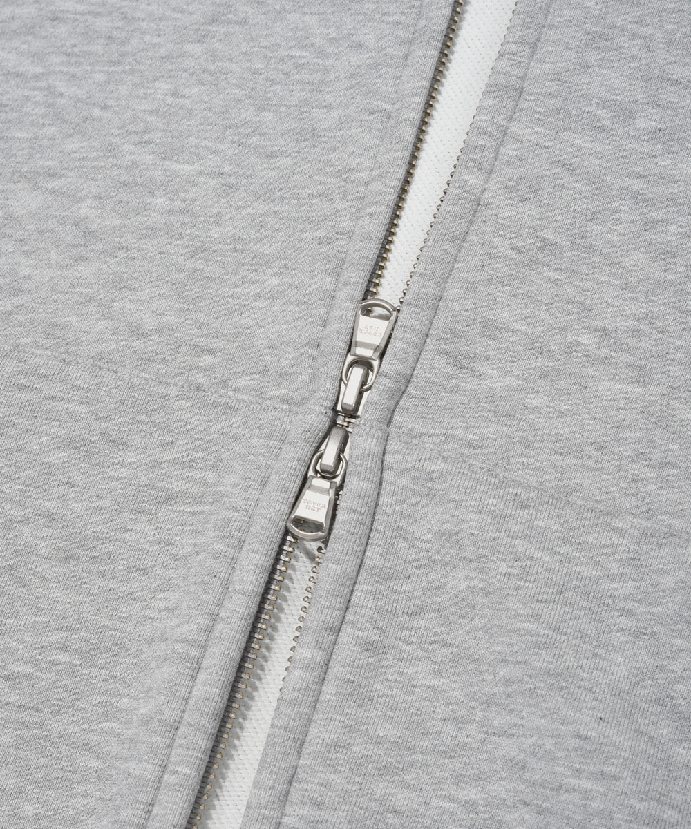 Women's C Logo Hooded Zip-Up Melange Gray