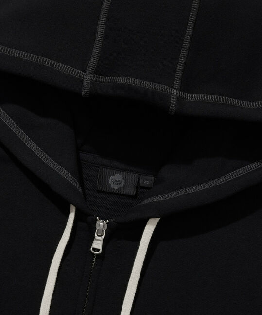 Women's Basic Hooded Zip-Up Black