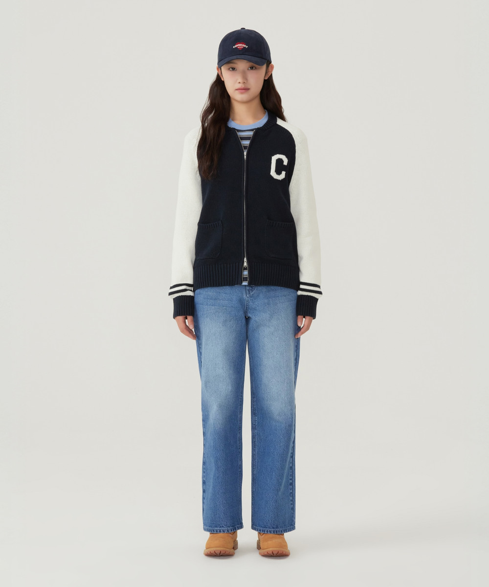 Women's C Logo Varsity Zip-Up Cardigan