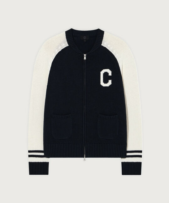 Women's C Logo Varsity Zip-Up Cardigan