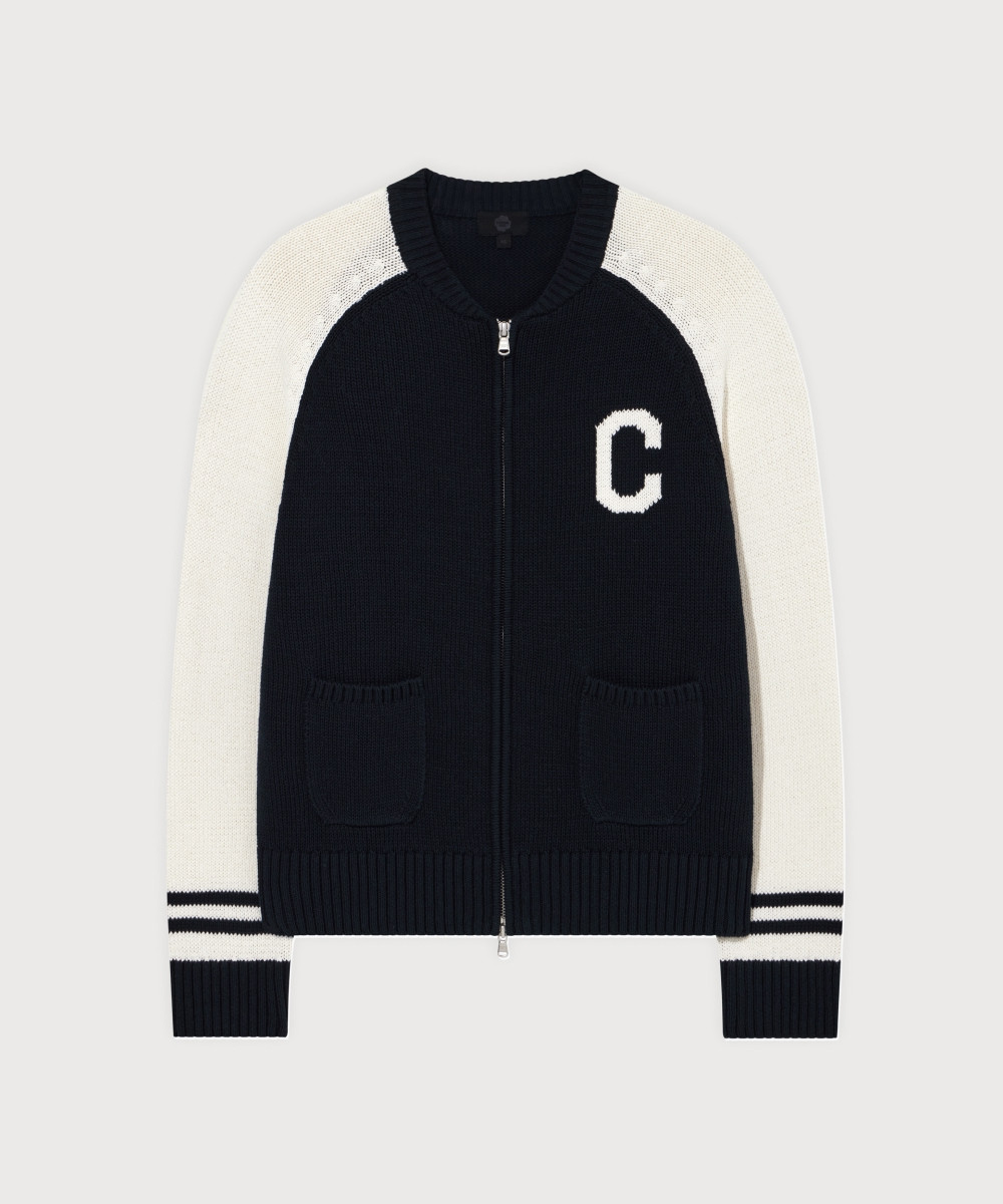 Women's C Logo Varsity Zip-Up Cardigan